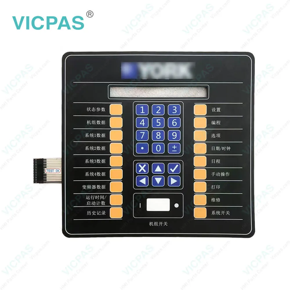 YORK EN-209819 MTC-40200 P-40200X REV A KEYPAD CONTROLLER Membrane Switch Keypad