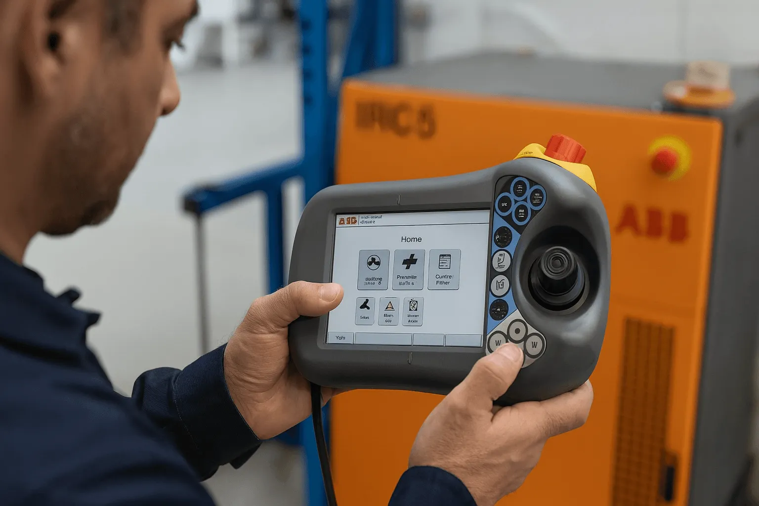 ABB FlexPendant DSQC 679 connected to IRC5 controller