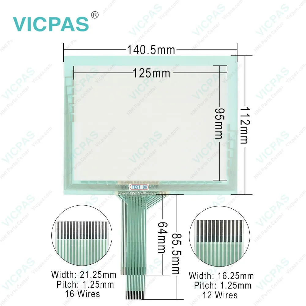 2780051-02 GP370-SC41-24VP Front Overlay Touch Membrane