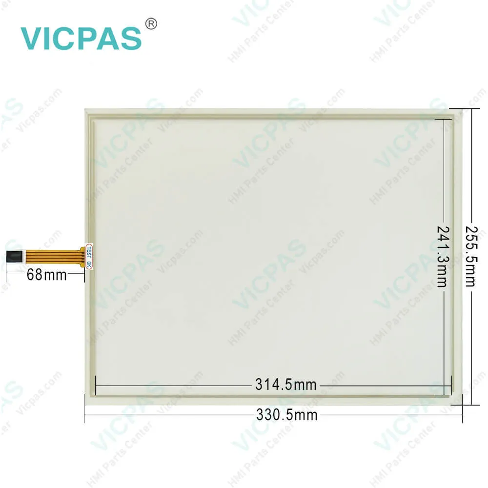 PP865S 3BSE042242R1 15'' Overlay Panel Glass Repair