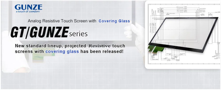 Gunze Resistive Touch Panels Screen Glass Repair banner -Kernfix touchscreen