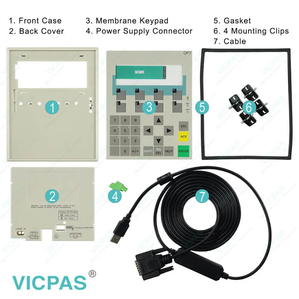 For Siemens Simatic Operator Panel OP7 Keypad and Case Replacement