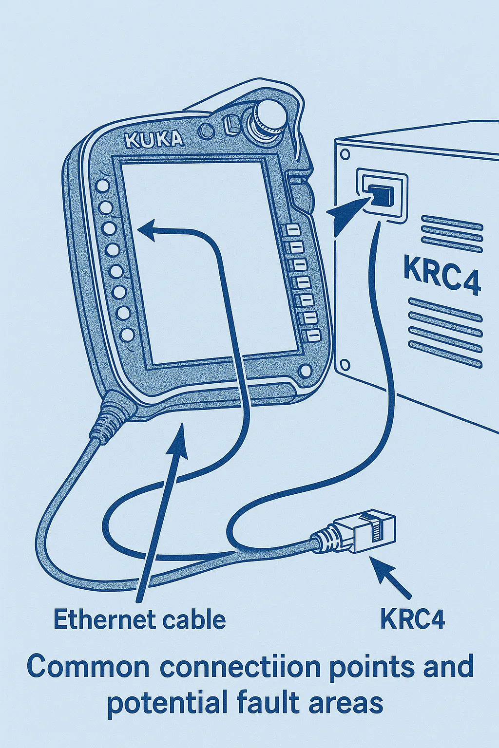KUKA Teach Pendant with damaged screen