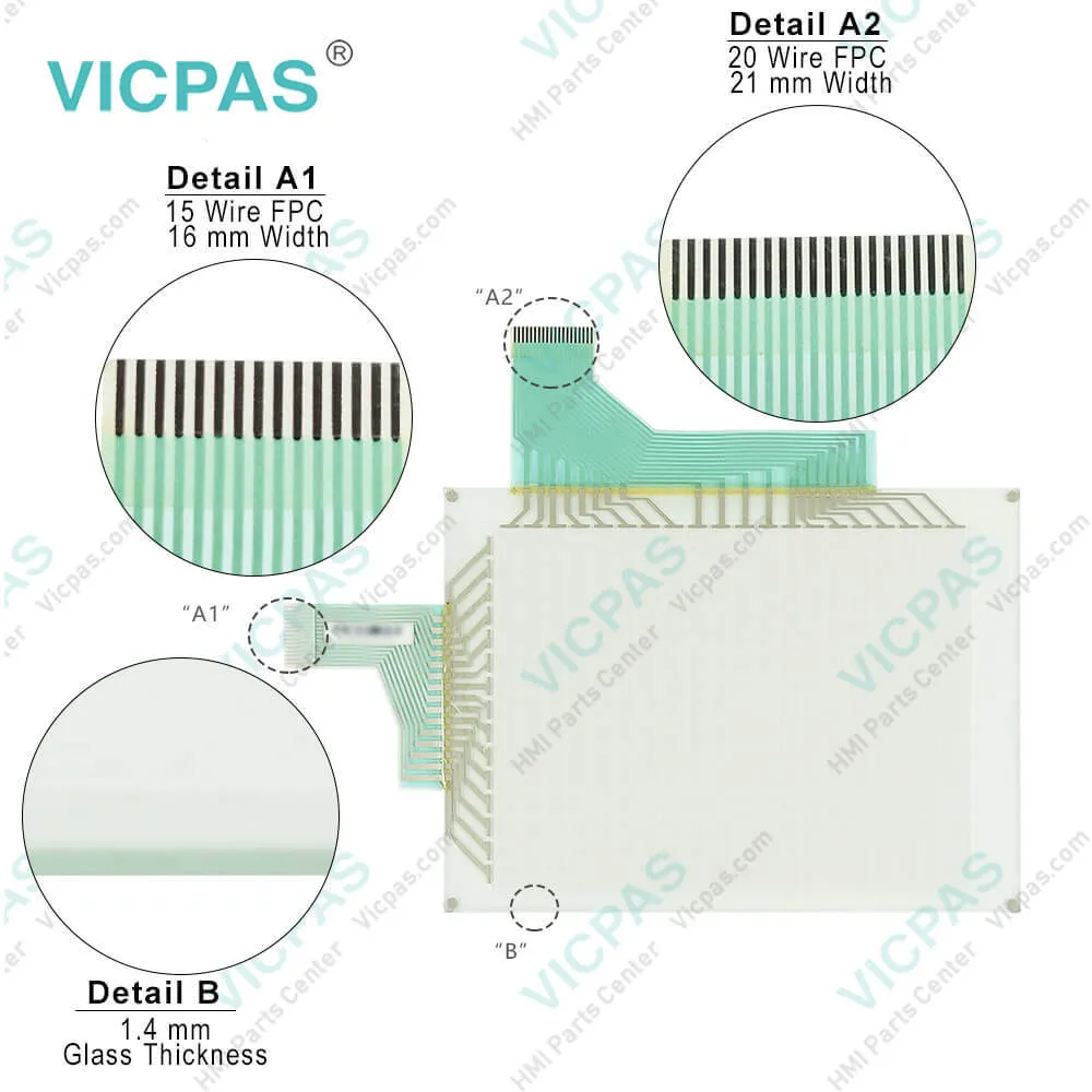 Mitsubishi GT1150HS-QLBD Front Overlay Touch Membrane