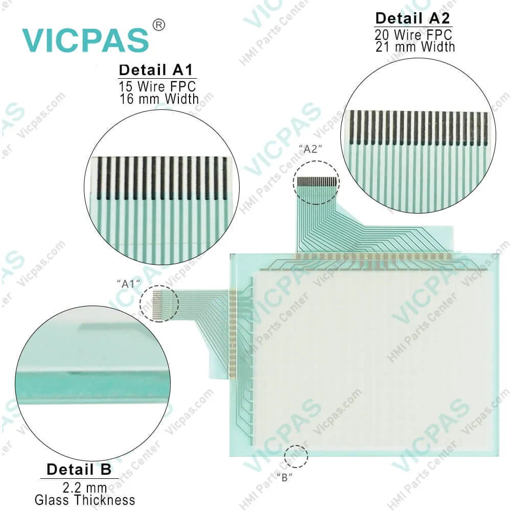 Mitsubishi GT1055-QBBD Front Overlay Touch Membrane