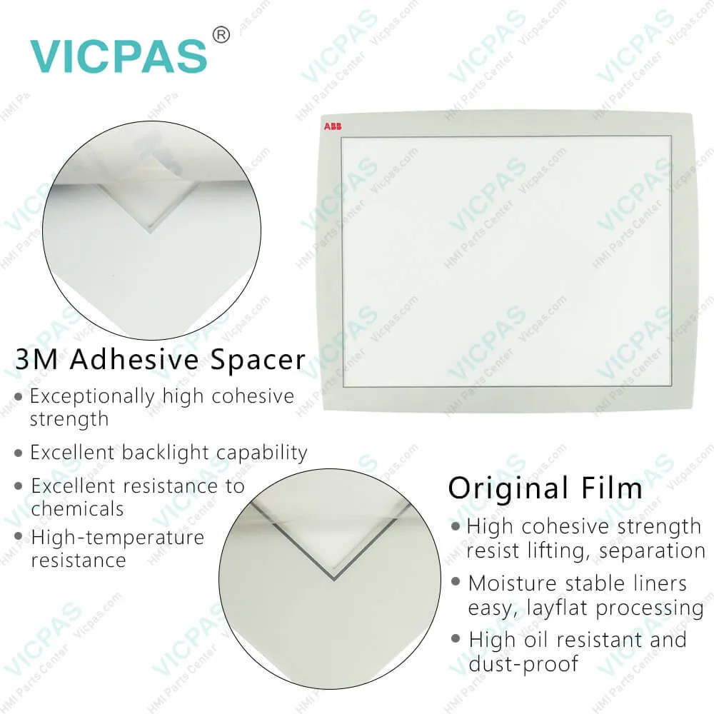 PP886M 3BSE092984R1 Front Overlay Touch Screen Glass