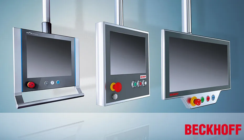 beckhoff Panel PCs touch screen panel glass and membrane keyboard keypad banner