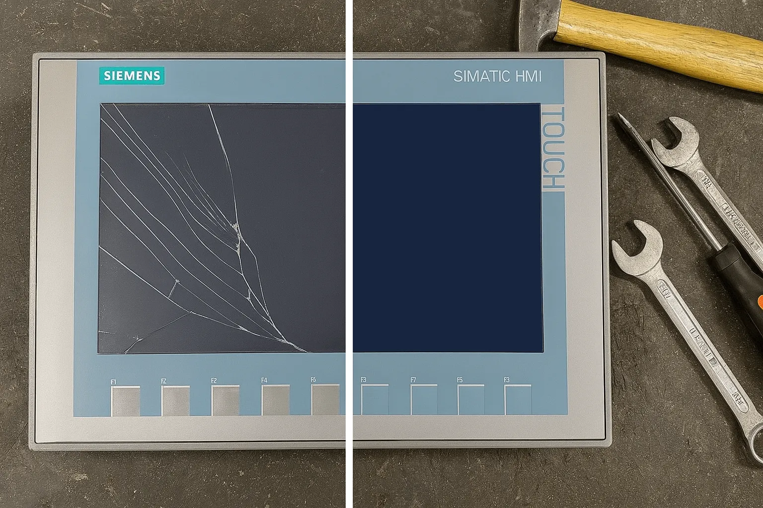 Siemens KTP900 PLC network diagram