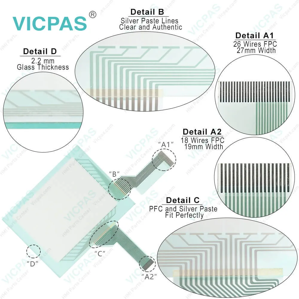 3080028-02 GP2301H-SC41-24V Touch Membrane Front Overlay