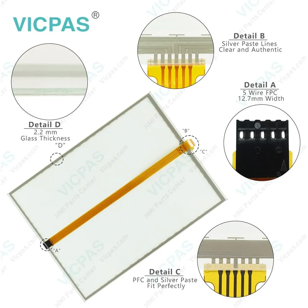 B&R 5AP920.1505-K43 Front Overlay Touch Digitizer Glass